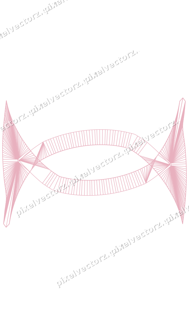 Decorative line art frame in pale pink and pale red with label plaque