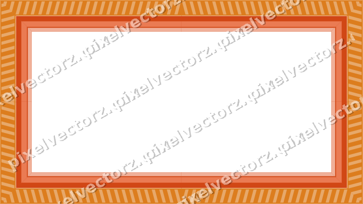 Decorative picture frame border in red and orange with diagonal band