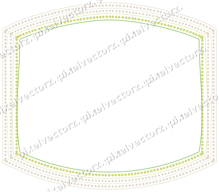 Decorative line art frame in lime and yellow with label plaque