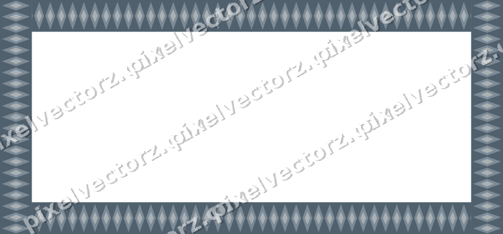 Decorative picture frame border in blue and orange with diamond band