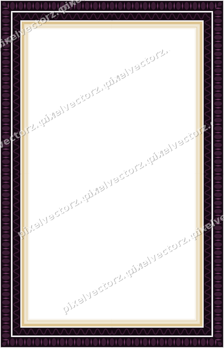 Decorative picture frame border in dark magenta with wave band