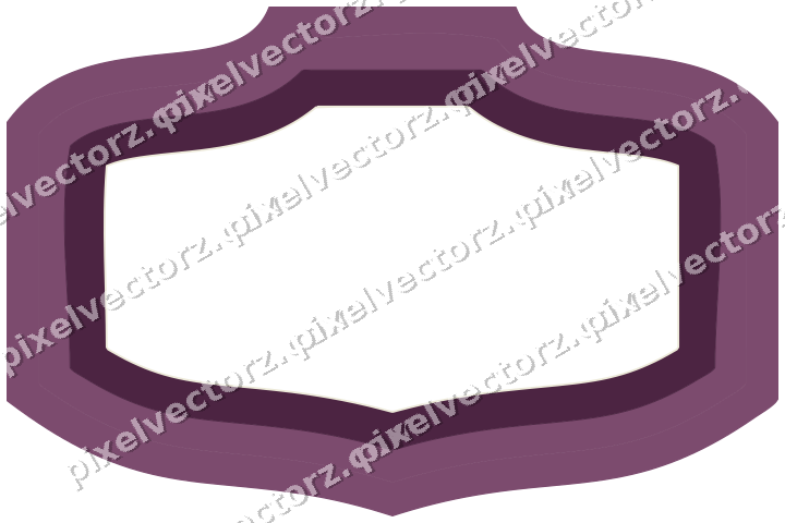Decorative line art frame in dark magenta and lime with label plaque