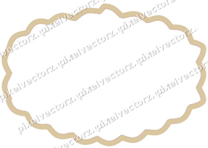 Decorative line art frame in dark pink and red with label plaque