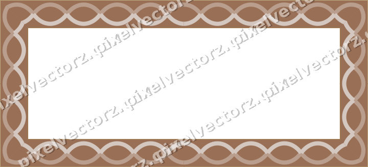 Decorative picture frame border in amber with guilloche