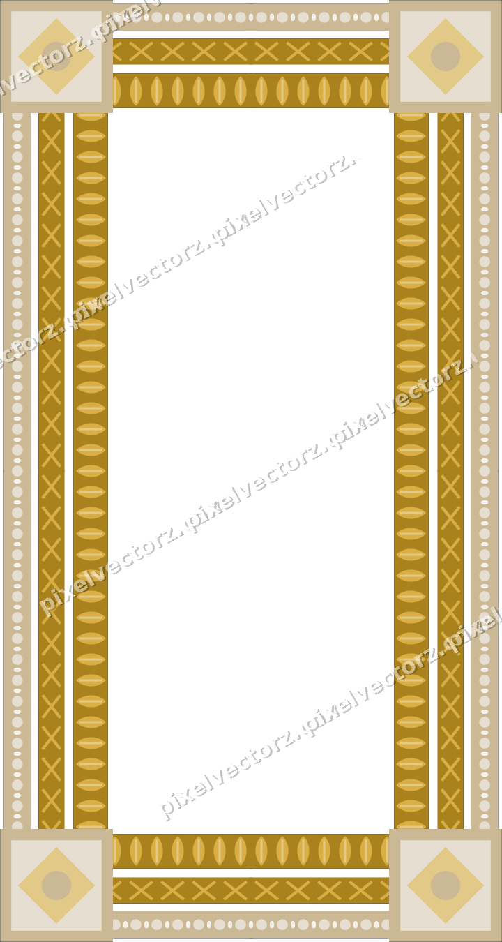 Decorative picture frame border in amber and green with bead and reel