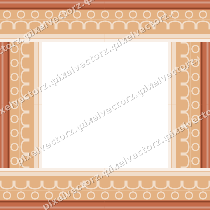 Decorative picture frame border in dark teal with ring chain