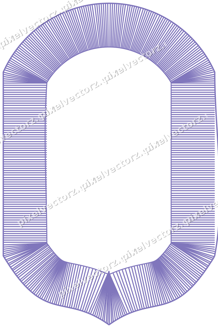 Decorative line art frame in blue and cyan with label plaque