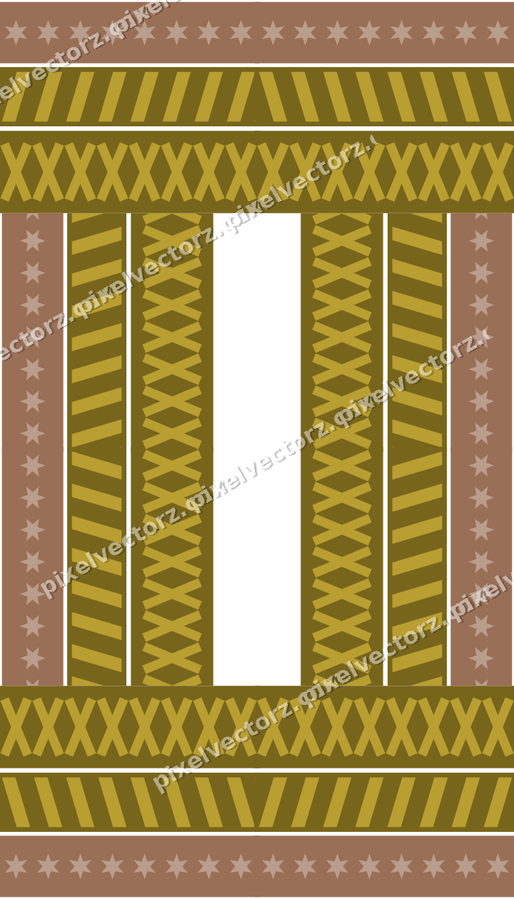 Decorative picture frame border in amber with star band