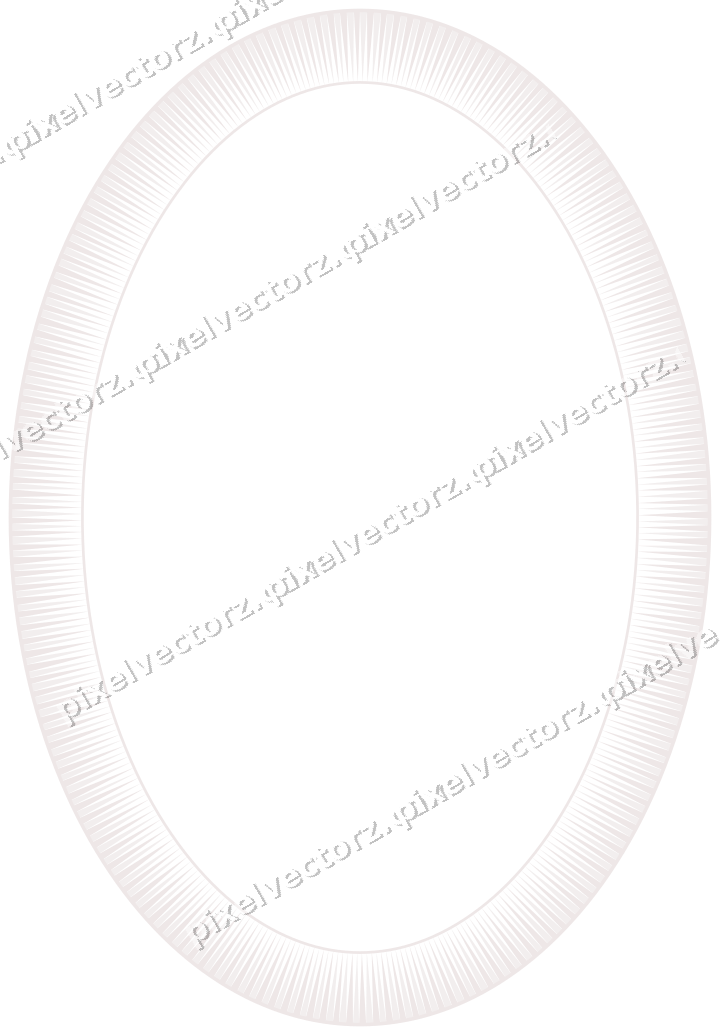 Decorative line art frame in pale pink and pale red with oval