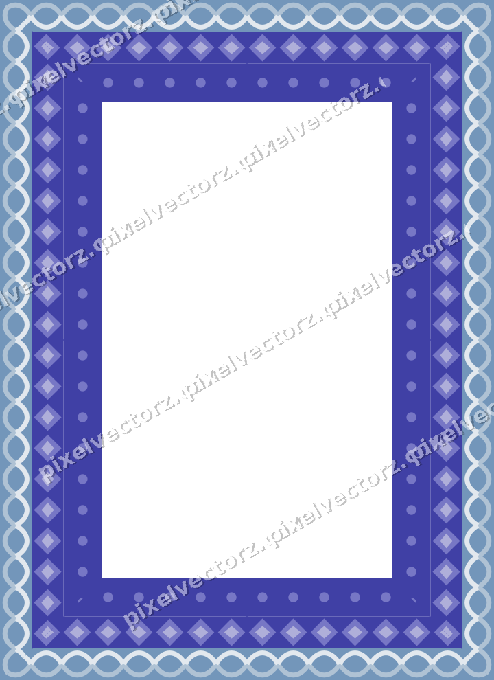 Decorative picture frame border in purple and blue with guilloche