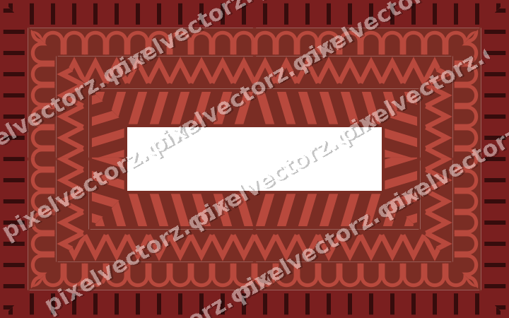 Decorative picture frame border in dark red with arcade frieze