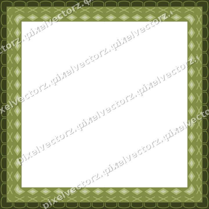 Decorative picture frame border in lime and pink with cross band