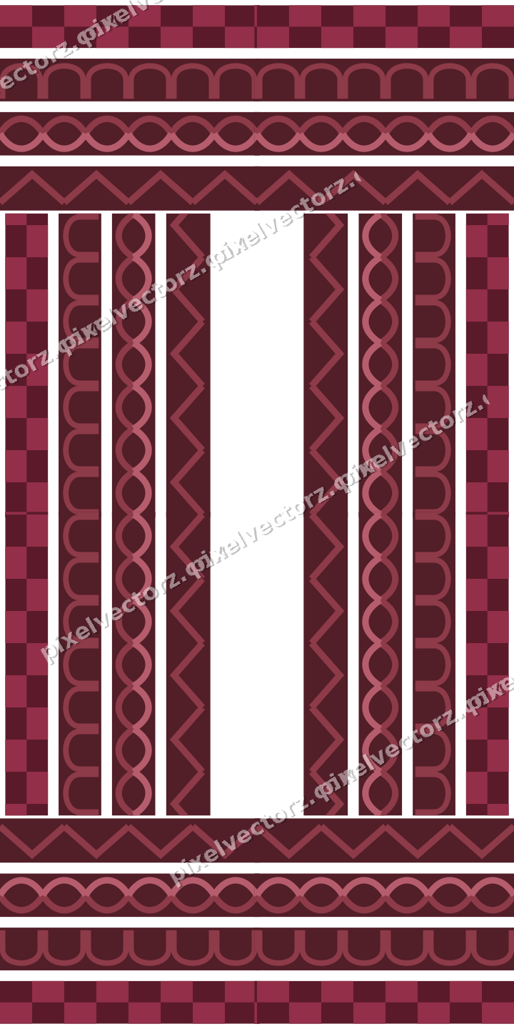 Decorative picture frame border in dark pink with arcade frieze