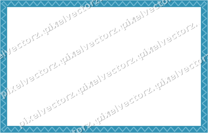 Decorative picture frame border in blue and cyan with zigzag