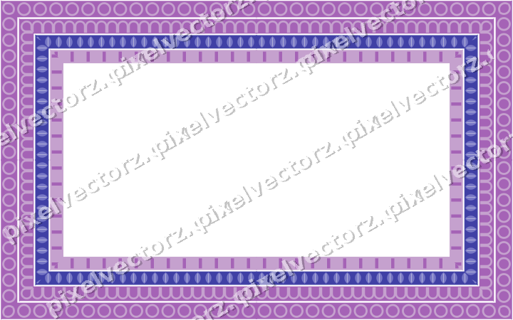Decorative picture frame border in purple and blue with leaf moulding