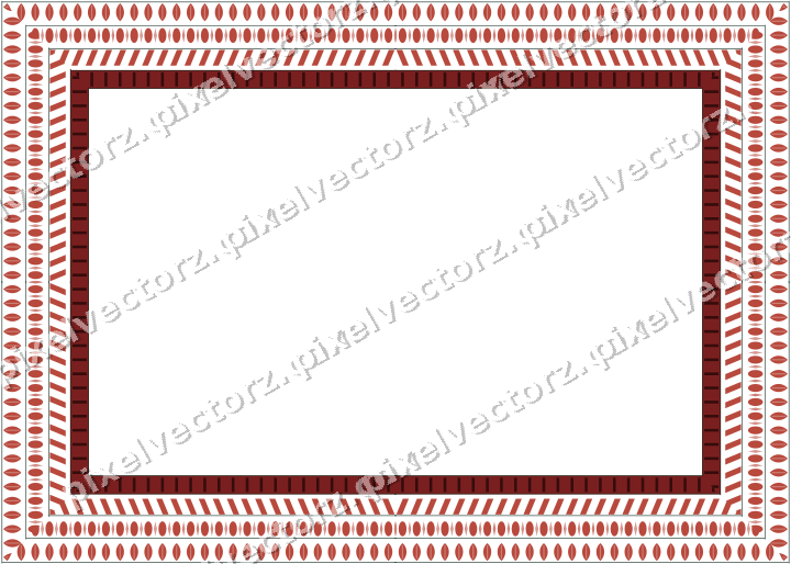 Decorative picture frame border in dark red with diagonal band