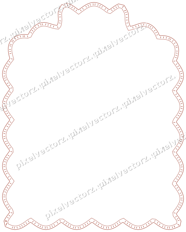 Decorative line art frame in orange and amber with label plaque