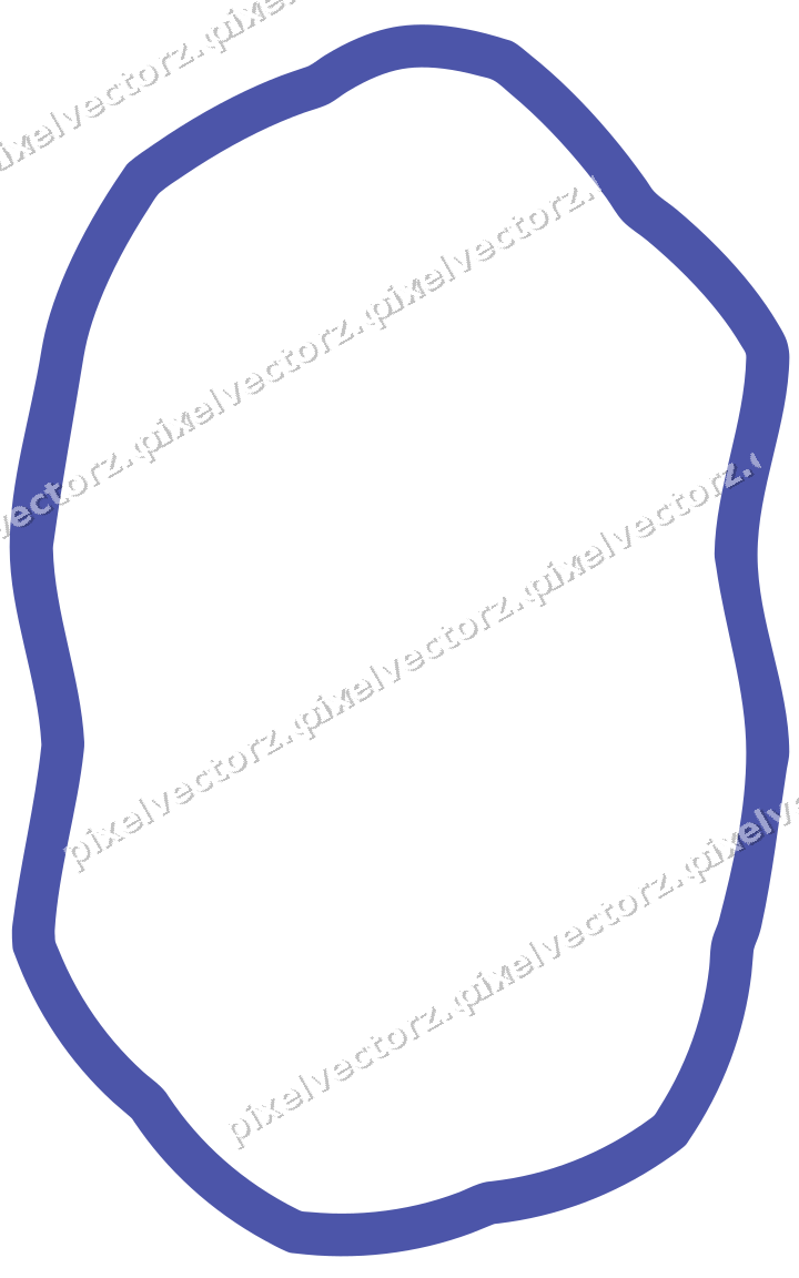 Decorative line art frame in dark blue and amber with label plaque