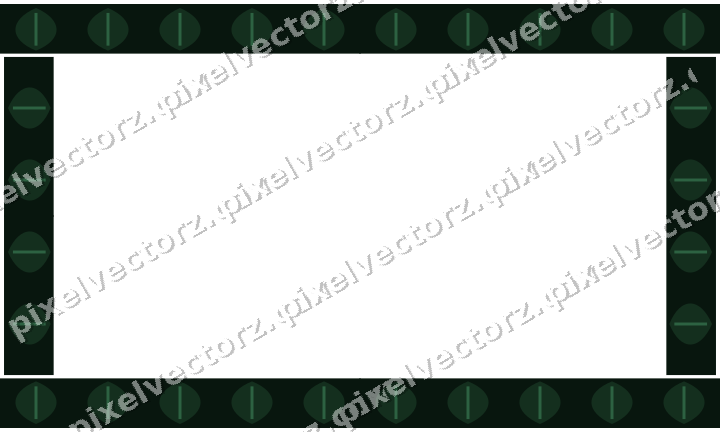 Decorative picture frame border in dark green with leaf moulding