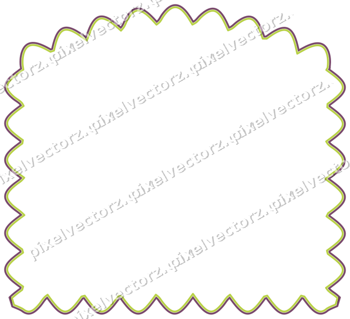 Decorative line art frame in dark magenta and lime with label plaque