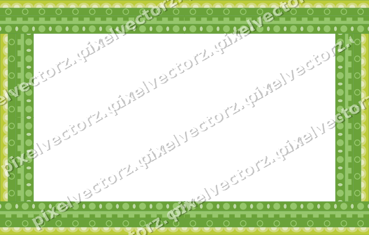 Decorative picture frame border in lime and yellow with scale band