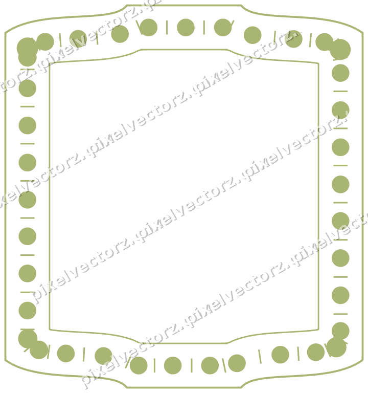 Decorative line art frame in lime and pink with label plaque