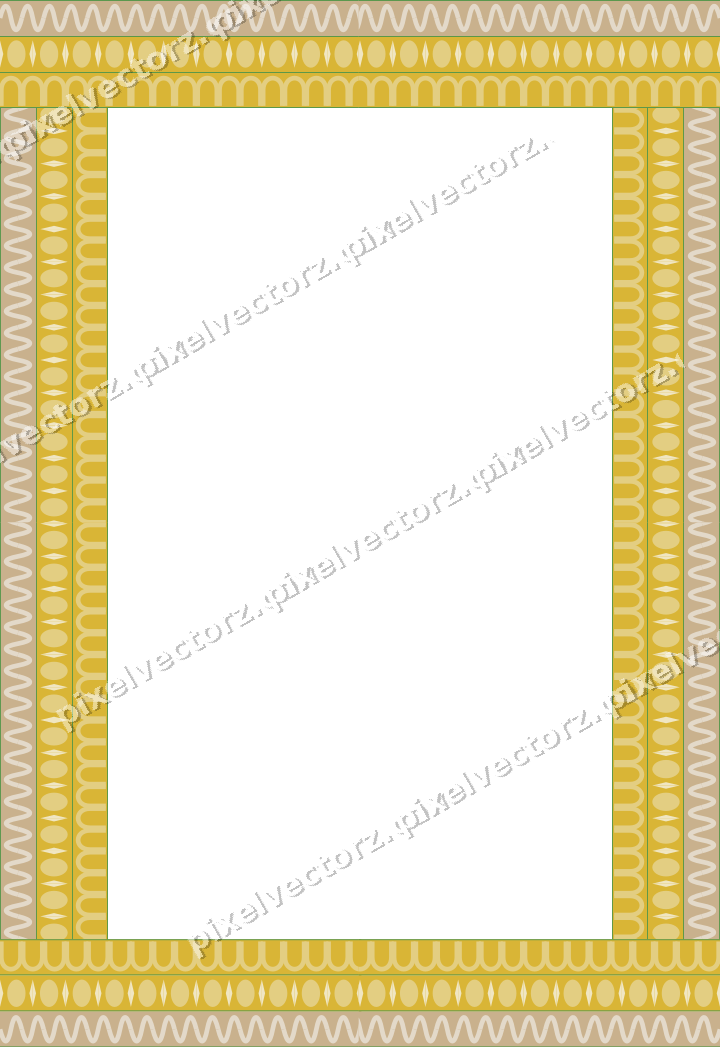 Decorative picture frame border in lime and yellow with wave band
