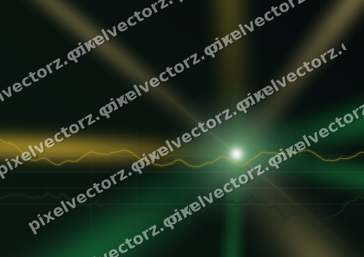 Leuchtender Neon Diagramm Hintergrund in Grün und Bernstein