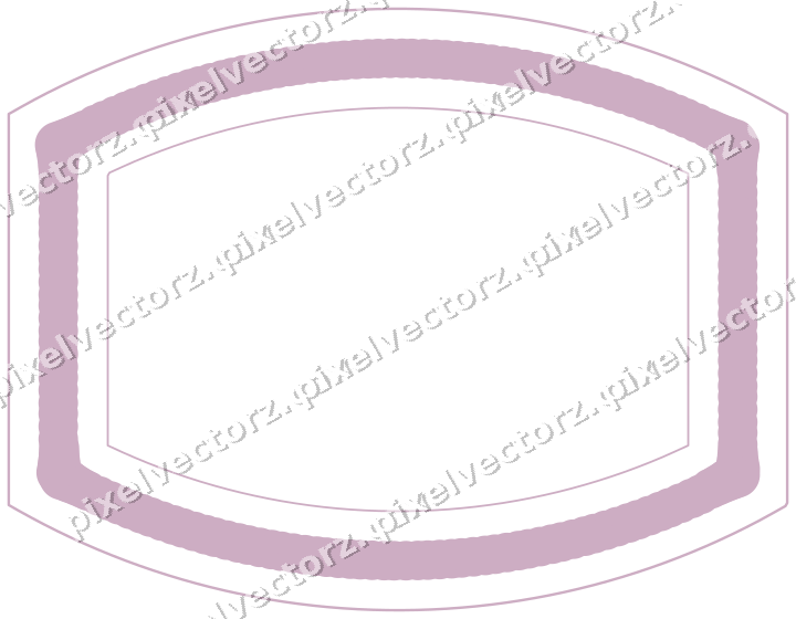 Decorative line art frame in purple and blue with label plaque