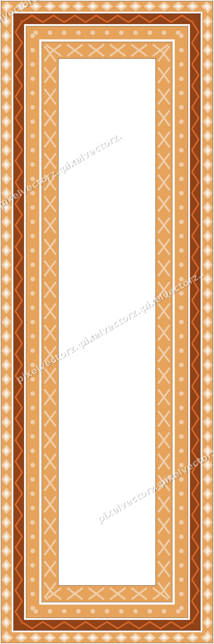 Decorative picture frame border in dark blue with diamond band