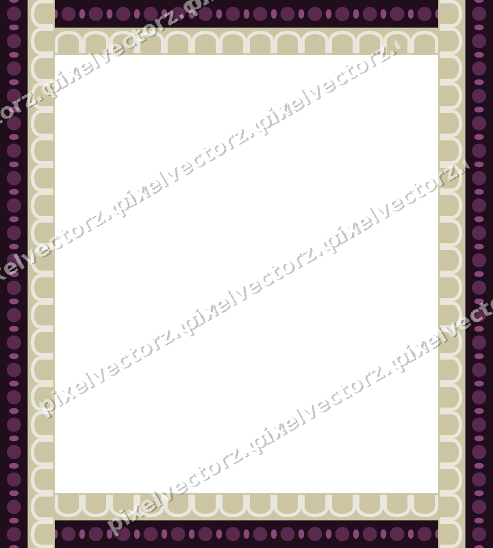 Decorative picture frame border in dark magenta with bead and reel