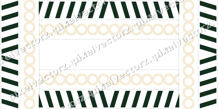 Decorative picture frame border in dark green with diagonal band