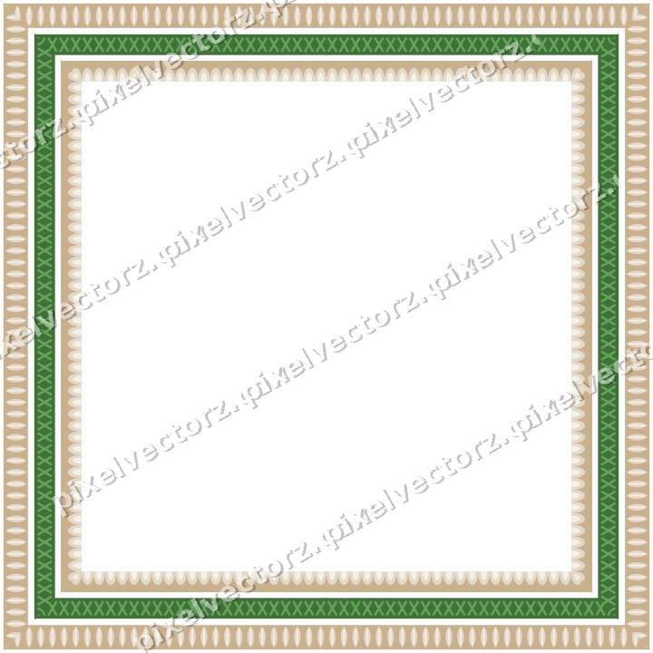 Decorative picture frame border in lime and yellow with cross band