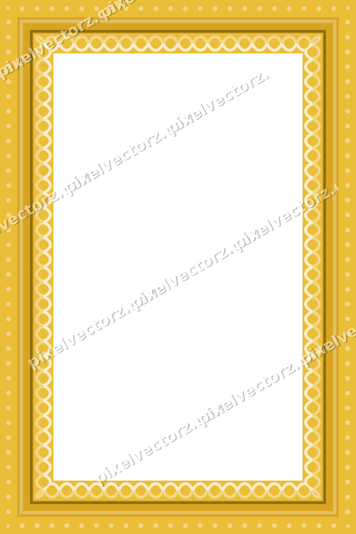 Decorative picture frame border in amber and purple with dot row