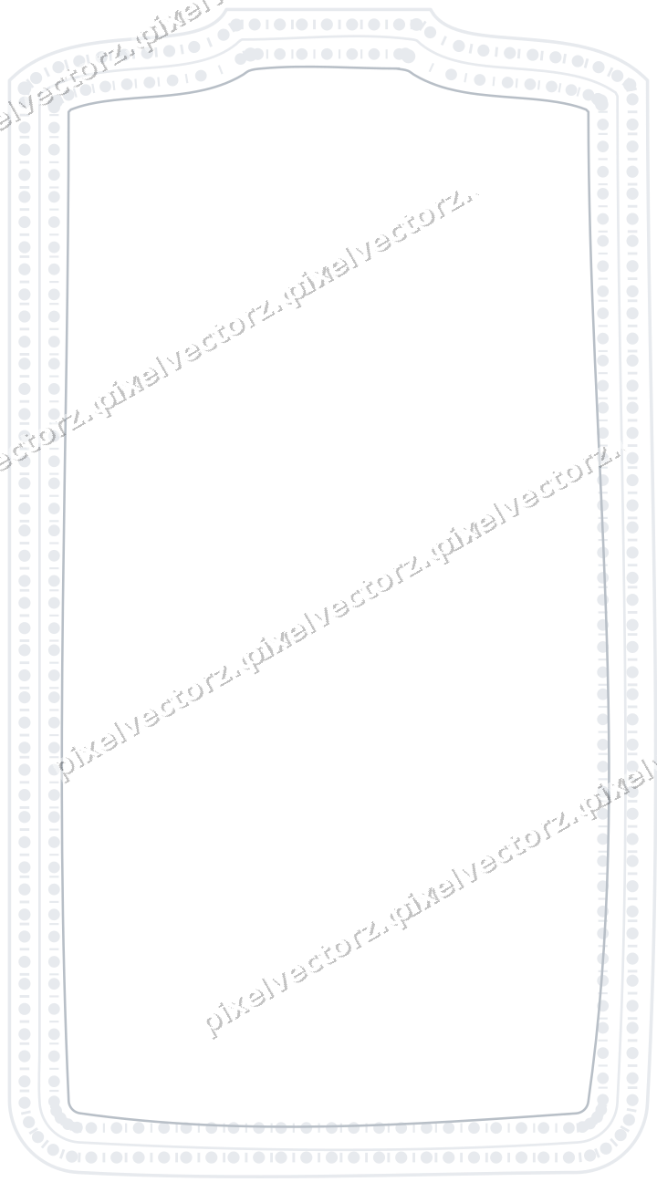 Decorative line art frame in dark blue and white with label plaque