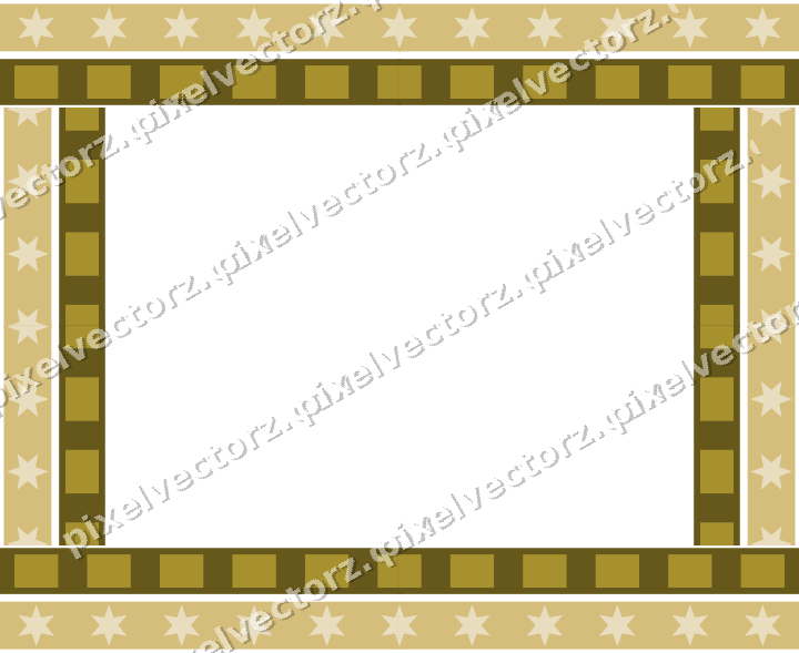 Decorative picture frame border in dark pink and red with star band