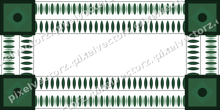 Decorative picture frame border in dark green with egg and dart