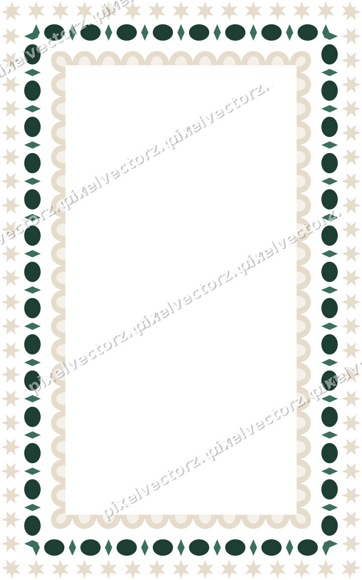 Decorative picture frame border in dark red with star band