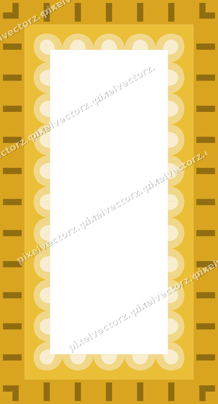 Decorative picture frame border in amber and purple with scale band