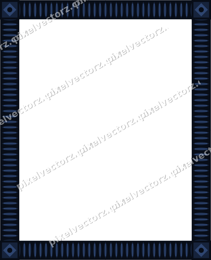 Decorative picture frame border in dark blue with leaf moulding