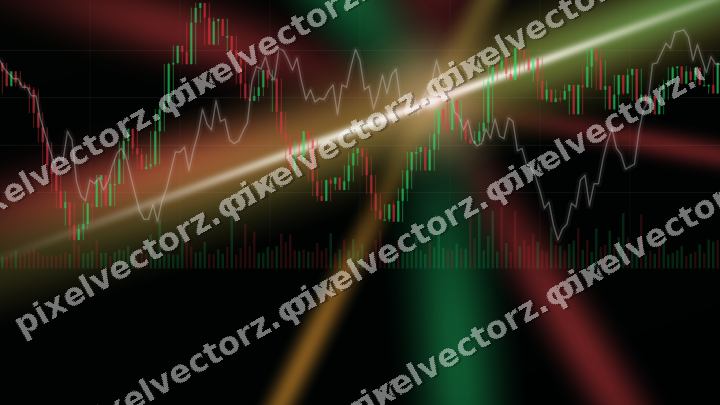 Leuchtender Neon Diagramm Hintergrund in Rot und Orange