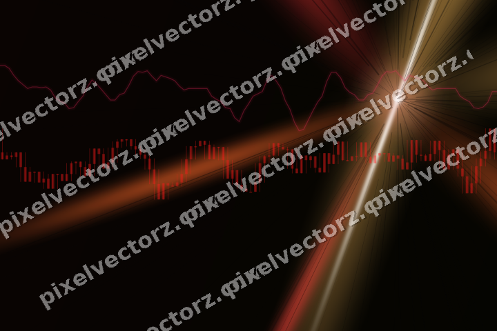 Leuchtender Neon Diagramm Hintergrund in Rot und Orange