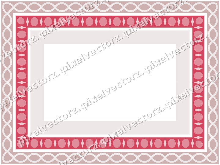 Decorative picture frame border in pale pink with egg and dart