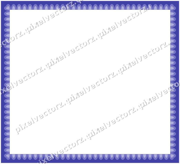 Decorative picture frame border in purple and blue with scale band