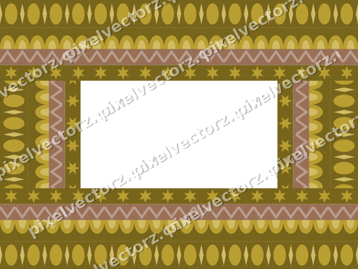 Decorative picture frame border in amber and pale orange with zigzag