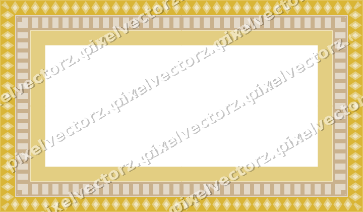 Decorative picture frame border in lime and yellow with dentil