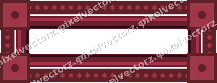 Decorative picture frame border in dark pink and red with star band