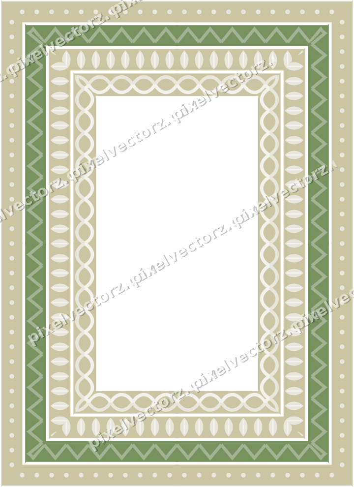 Decorative picture frame border in dark magenta and lime with dot row