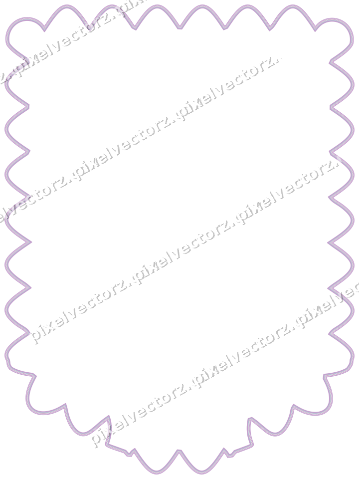 Decorative line art frame in purple and blue with label plaque