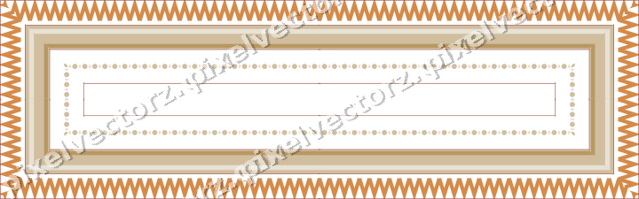 Decorative picture frame border in orange and amber with zigzag